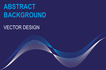 Abstract Blue Wave Lines Background &ndash; Modern Vector Design