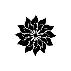 Stylized floral silhouette vector illustration abstract design scalable graphic art