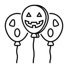 This Ballons icon is suitable for Halloween, etc.
