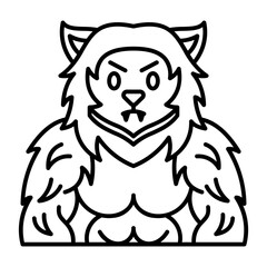 This Werewolf icon is suitable for Halloween, etc.