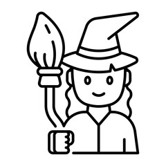 This Witch icon is suitable for Halloween, etc.