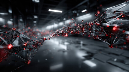 Artificial intelligence. Technology web background. Virtual concept