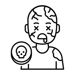 This Zombie icon is suitable for Halloween, etc.