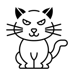 This Black Cat icon is suitable for Halloween, etc.