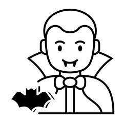 This Dracula icon is suitable for Halloween, etc.