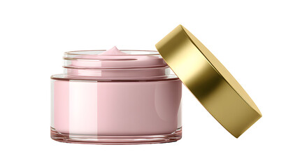 White Face Cream Jar isolated on transparent background Remove png