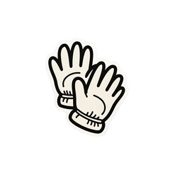 Obraz premium Cartoon gloves illustration with transparent background