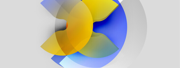 Obraz premium Abstract composition. Overlapping colorful shapes create dynamic visual effect. Soft gradients, smooth transitions, modern design.