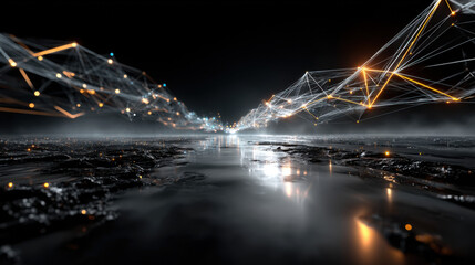 Big data connection technology concept