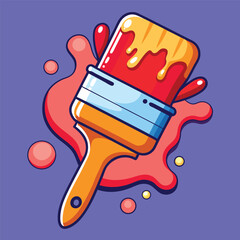 paint brush vector illustration