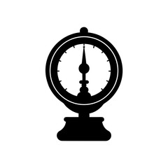 Naklejka premium Silhouette of an antique pressure on transparent background