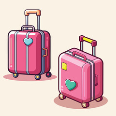 pink girl suitcase for travelling red suitcase