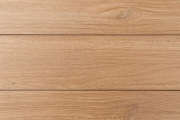 Fototapeta premium Wooden plank texture top view on light oak background 