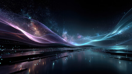 Big Neon Wave Background