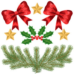 Winter Holiday Decoration Elements Vector
