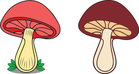 Minimalist Mushroom Art Crafting Worlds