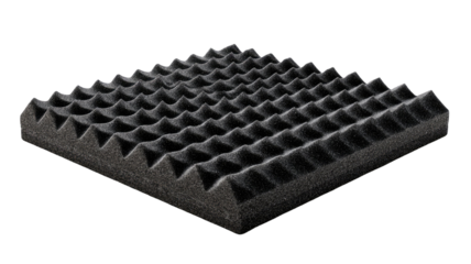 acoustic foam panel isolated on white background