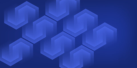 Fototapeta premium Luxurious hexagon layered shape background with golden lines