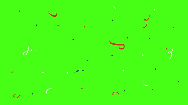 confetti on green screen 