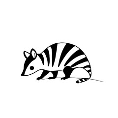 Numbat. Numbat simple black and white line art vector logo