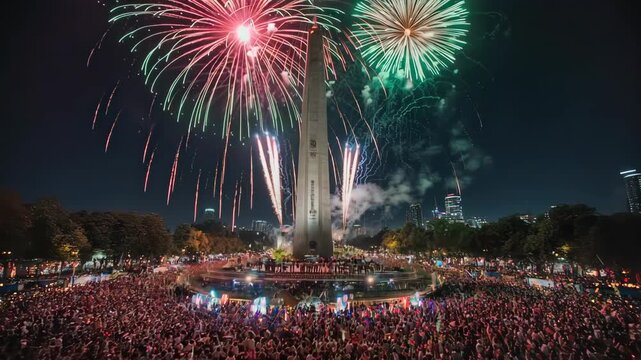 Spectacular Fireworks Over Monas Jakarta on New Year&rsquo;s Eve