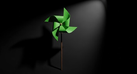 Fresh Start Imagery Green Pinwheel Power Renewable Sustainable Symbolism Energy Savings Innovative Thinking 110chars