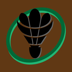 badminton logo with a circle
