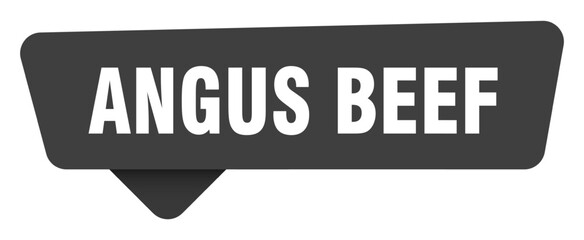 angus beef black sign isolated on transpatent background. angus beef sticker