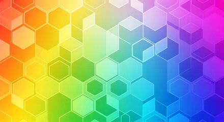 Dynamic spectrum honeycomb pattern background featuring abstract geometric hexagons and vivid color transitions for modern design