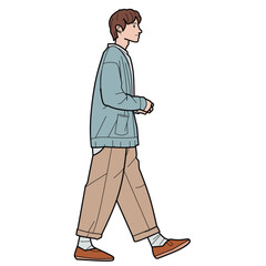 Fashion Character Vector Illustration with Modern Outfit and Accessories