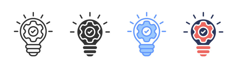 Innovation icon set multiple style collection