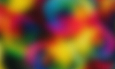 This image features a vibrant and dynamic display of various colors, blending seamlessly to create an abstract and visually engaging composition with a grainy texture