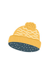 vector illustration yellow kids hat