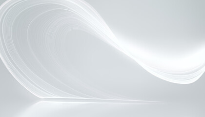 Soft Curves Blend Into the Abstract White Background