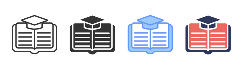 Training icon set multiple style collection