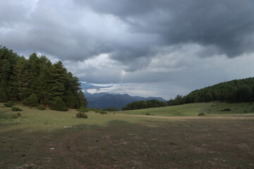 clouds over the mountains