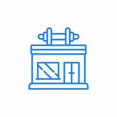 gym or fitness center icon sign vector