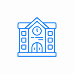 school or educational institution icon sign vector