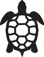 Obraz premium Turtle vector silhouette illustration on pure white background