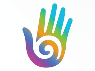 Healing Hand Logo – Symbol of Energy, Care, and Holistic Wellness