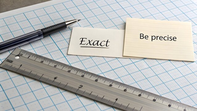 Transparent ruler and note cards resting on grid graph paper