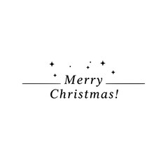 Icon with "Merry Christmas!" and sparkling elements representing festive wishes and holiday magic