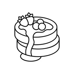 Pancake icon clean and modern vector illustration