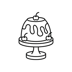 Pudding icon clean and modern vector illustration