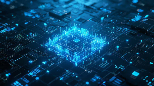 AI artificial intelligence chip big data core technology background