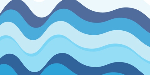 Sea waves layered vector background illustration and sea beach wave space