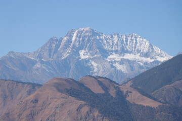 mountains in the snow