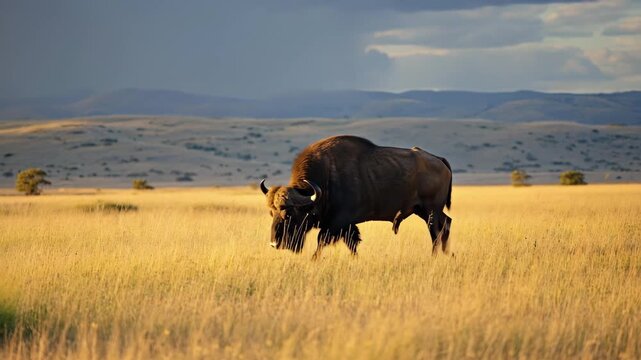 B&uuml;ffel in freier Wildnis &ndash; Wildtiere, Safari, Naturaufnahme