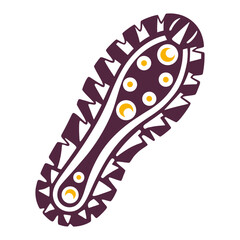 Stylized Soccer Cleat Sole Pattern Illustration Shoe Studs A single soccer cleats sole pattern in sharp detail