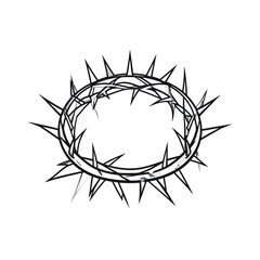 Obraz premium Iconic depiction of a crown of thorns, a symbol of suffering, sacrifice, and faith